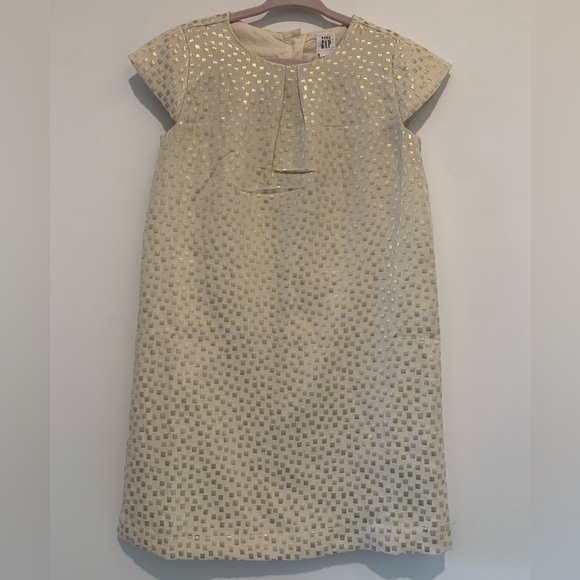 Gap beige and gold patterned dress. Size 5. - Picture 1 of 5
